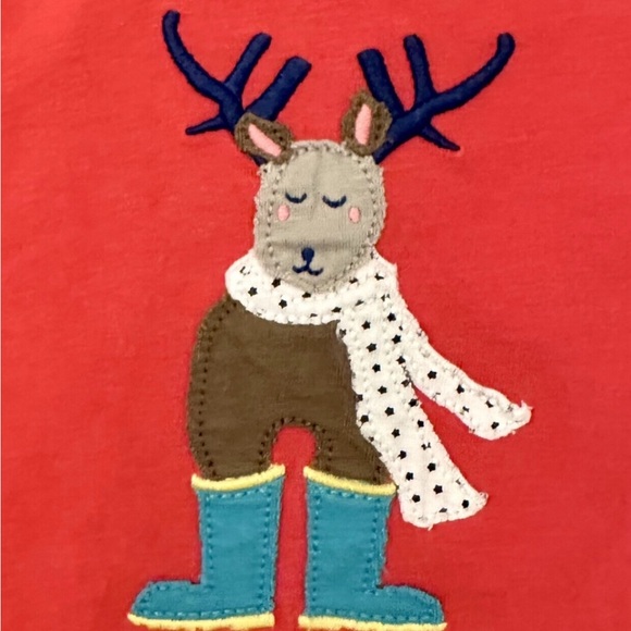 Baby‎ Boden Reindeer Appliqué Tee, Size 0-3 M, MSRP $28 - Picture 4 of 5